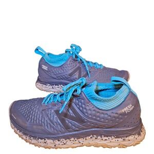 New Balance Fresh Foam Hierro Trail Running Shoe Gray Blue Vibram Sole Men's 9.5